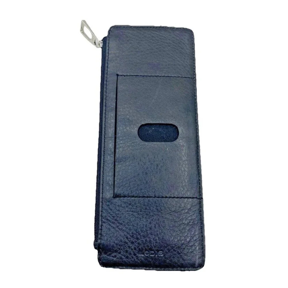 Lodis Black Leather Card Holder Wallet Case Zip Bill Compartment RFID Stacker